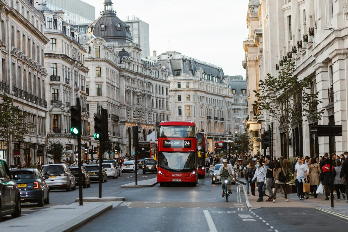 An elegant London street of period buildings